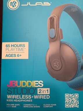 JLab JBuddies Studio2 Kids On-Ear Headphones